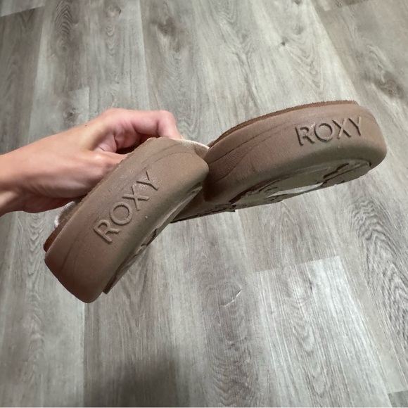 Roxy Laila Wedge Flip Flop Bronze Metallic NEW Sandal 10 - Picture 4 of 6